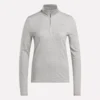Damska bluza golfowa z długim rękawem, zaprojektowana z wykorzystaniem technologii Vector Jacquard, z zamkiem 1/4 Damska bluza golfowa z długim rękawem, zaprojektowana z wykorzystaniem technologii Vector Jacquard, z zamkiem 1/4