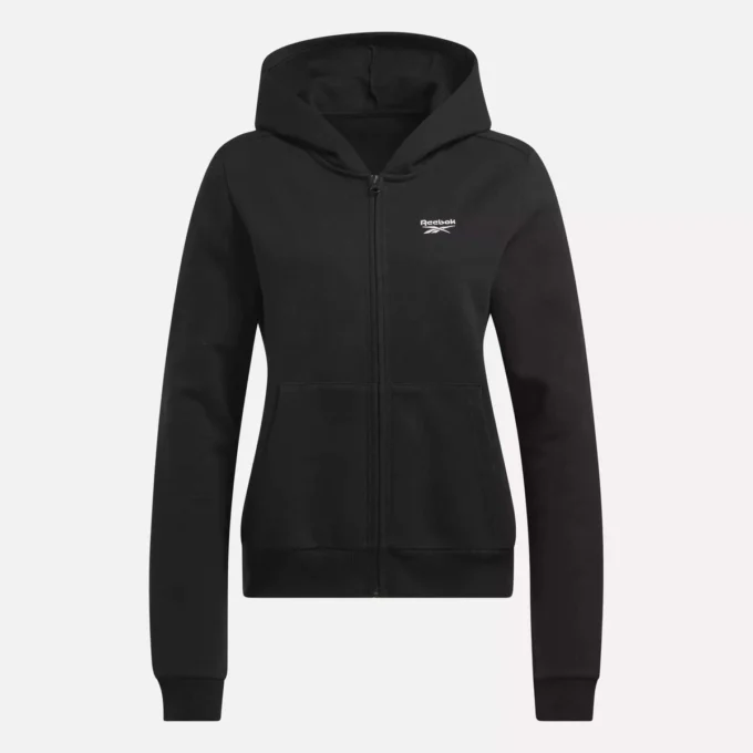 Damska bluza z kapturem Reebok Identity Small Logo Fleece Full-Zip Damska bluza z kapturem Reebok Identity Small Logo Fleece Full-Zip