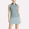 Damska koszulka golfowa polo bez rękawów z tonacyjnym wzorem Vector Jacquard Damska koszulka golfowa polo bez rękawów z tonacyjnym wzorem Vector Jacquard