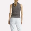 Damska koszulka golfowa polo bez rękawów z tonacyjnym wzorem Vector Jacquard Damska koszulka golfowa polo bez rękawów z tonacyjnym wzorem Vector Jacquard