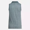 Damska koszulka golfowa polo bez rękawów z tonacyjnym wzorem Vector Jacquard Damska koszulka golfowa polo bez rękawów z tonacyjnym wzorem Vector Jacquard