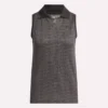 Damska koszulka golfowa polo bez rękawów z tonacyjnym wzorem Vector Jacquard Damska koszulka golfowa polo bez rękawów z tonacyjnym wzorem Vector Jacquard