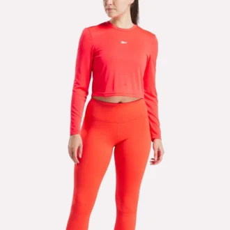 Damska koszulka z długim rękawem Core Slim Fit Crop
