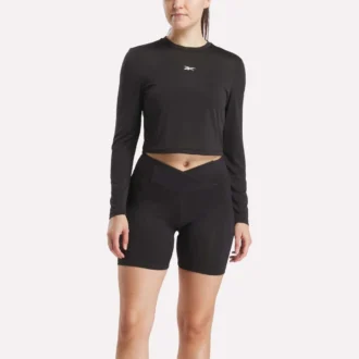 Damska koszulka z długim rękawem Core Slim Fit Crop
