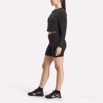 Damska koszulka z długim rękawem Core Slim Fit Crop