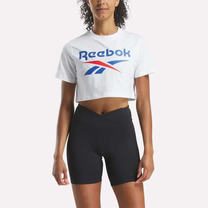 Dwukolorowa koszulka damska z krótkim rękawem i logo Dwukolorowa koszulka damska z krótkim rękawem i logo