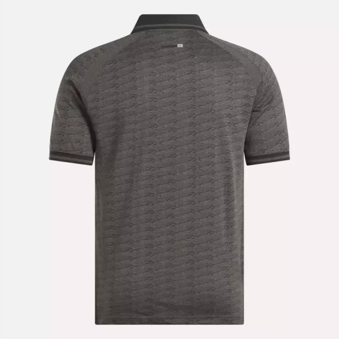 Męska koszulka polo z krótkim rękawem w tonacji kolorystycznej Vector Jacquard z wykończeniem w paski Męska koszulka polo z krótkim rękawem w tonacji kolorystycznej Vector Jacquard z wykończeniem w paski