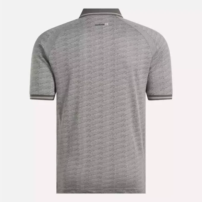 Męska koszulka polo z krótkim rękawem w tonacji kolorystycznej Vector Jacquard z wykończeniem w paski Męska koszulka polo z krótkim rękawem w tonacji kolorystycznej Vector Jacquard z wykończeniem w paski