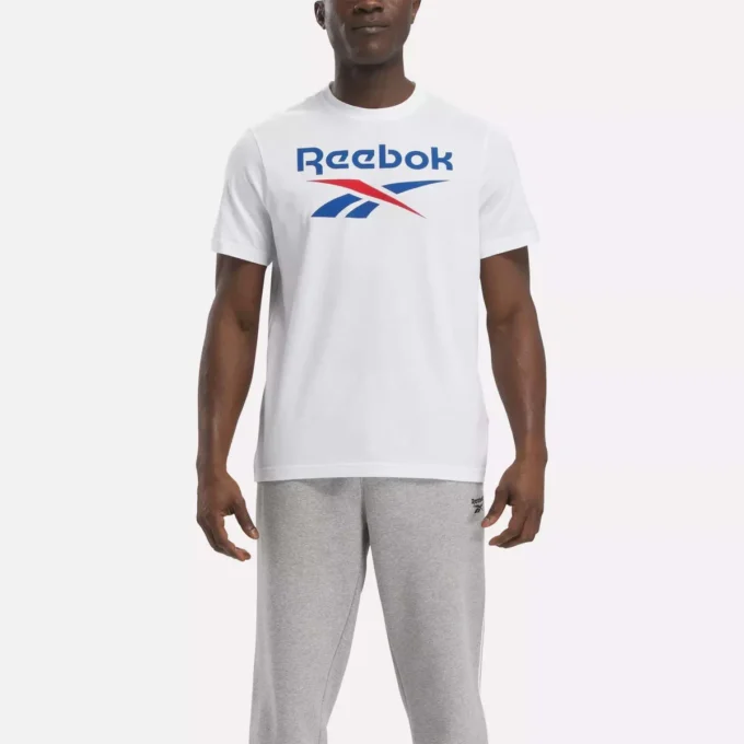 Męska koszulka Reebok Identity Big Stacked Logo Męska koszulka Reebok Identity Big Stacked Logo