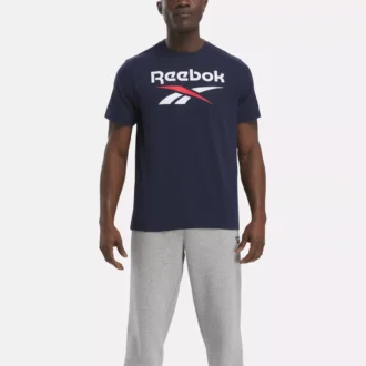 Męska koszulka Reebok Identity Big Stacked Logo